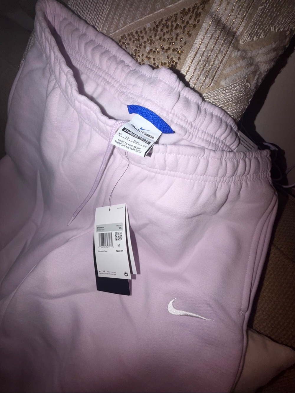 Nike Woman Pale Lilac Fleece Joggers